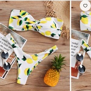 Lemon Print Bikini Set